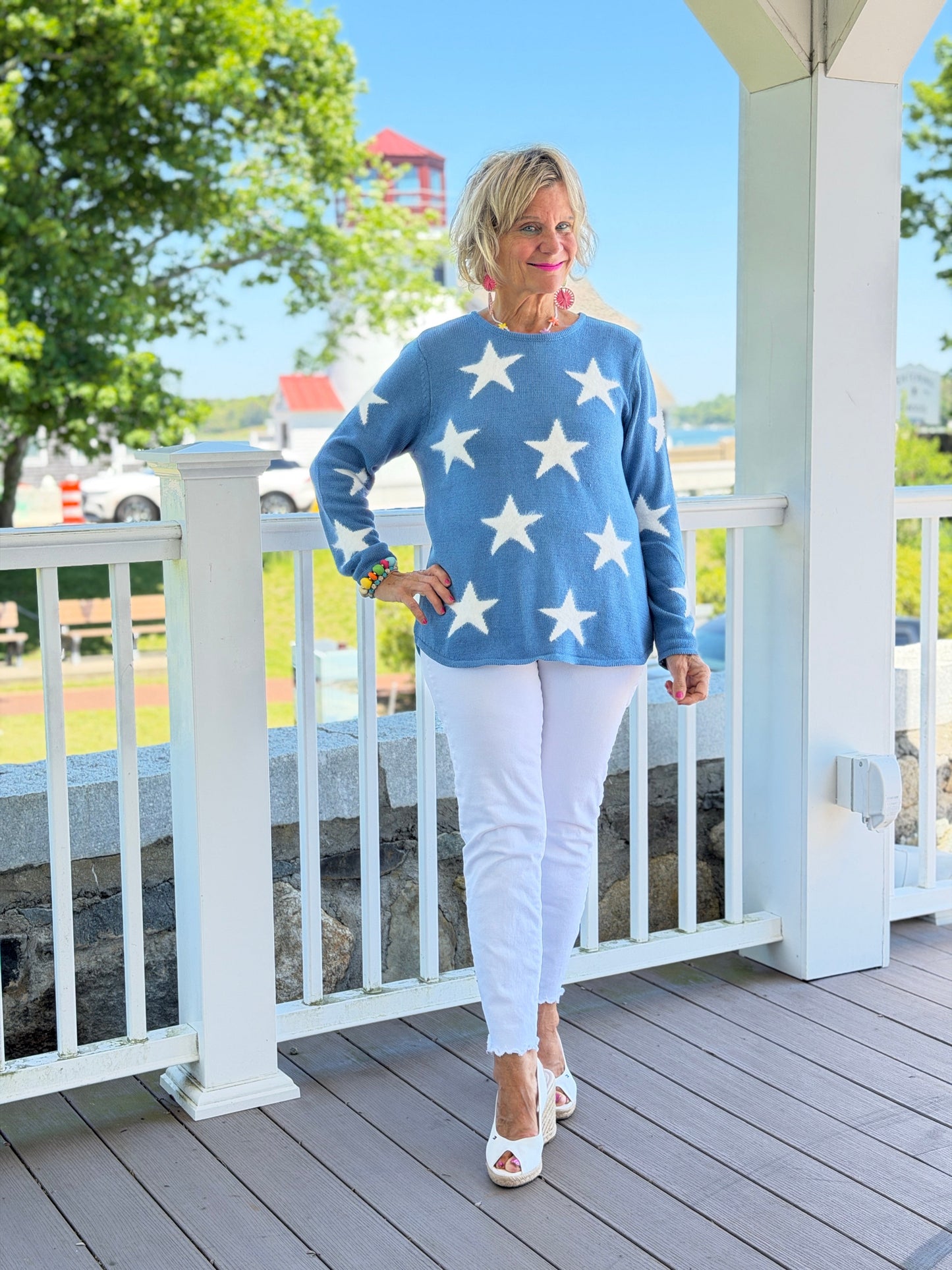 LULU B PERRI DOCKSIDE FUZZY SWEATER