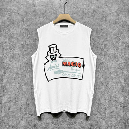 Amiri tank top hat magician printing