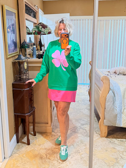 Glitter St. Pattys Day Sweatshirt - Womens St. Patricks Day