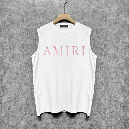 Amiri tank top pink letterprinting