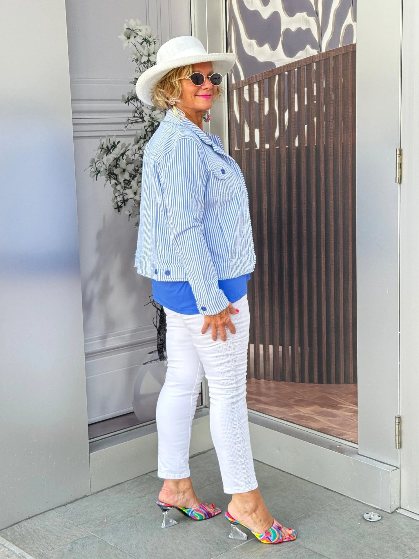 LULU B  BLU SEERSUCKER  JACKET