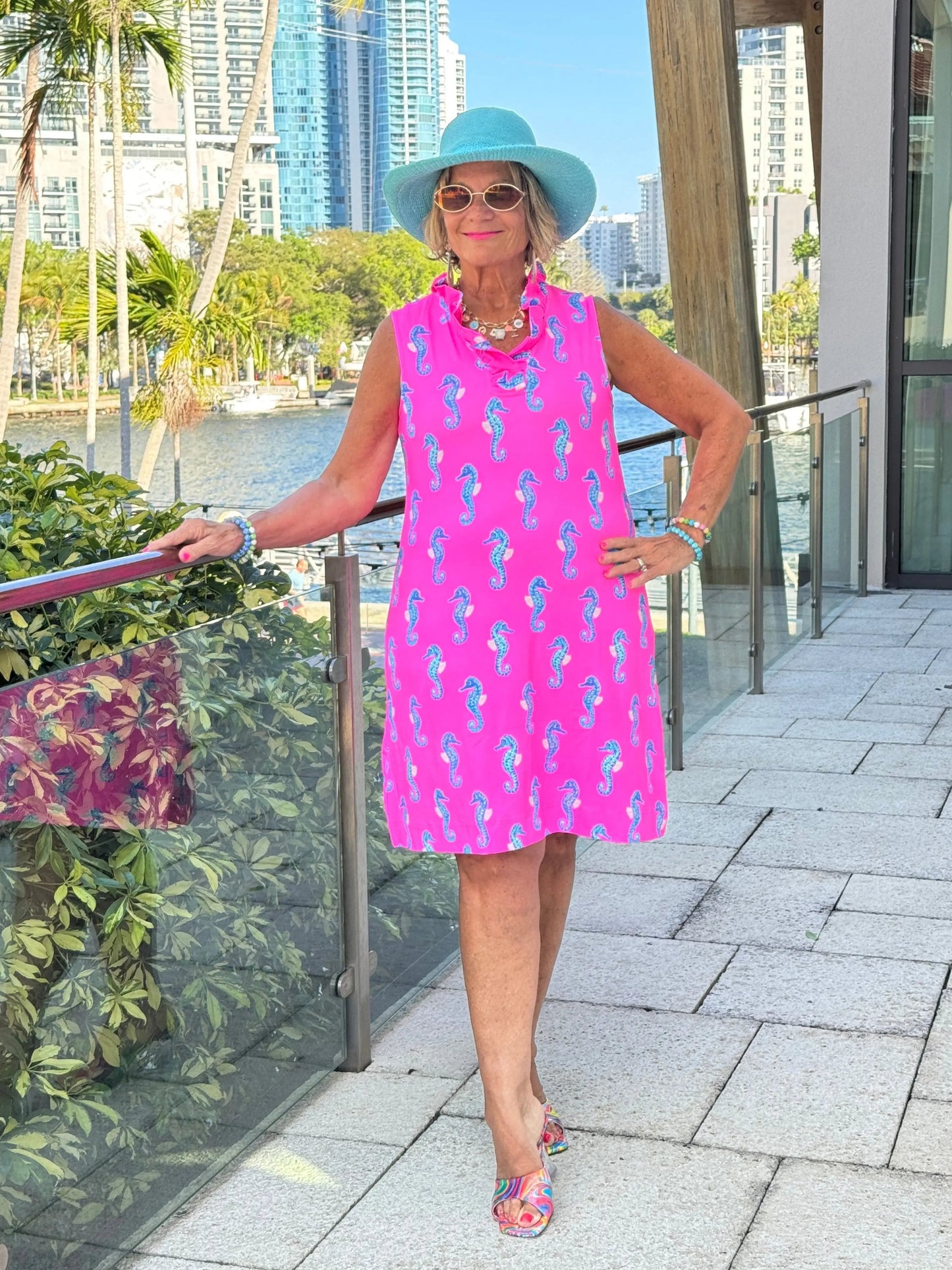 LULU B SEAHORSE BAY RUFFLE DRESS