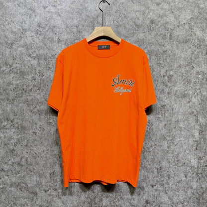 Amiri t shirts letter padded printing short sleeves