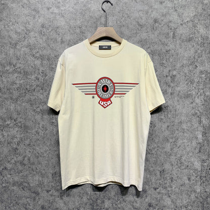 Amiri t shirts flying eagle wings chapter printing short sleeve