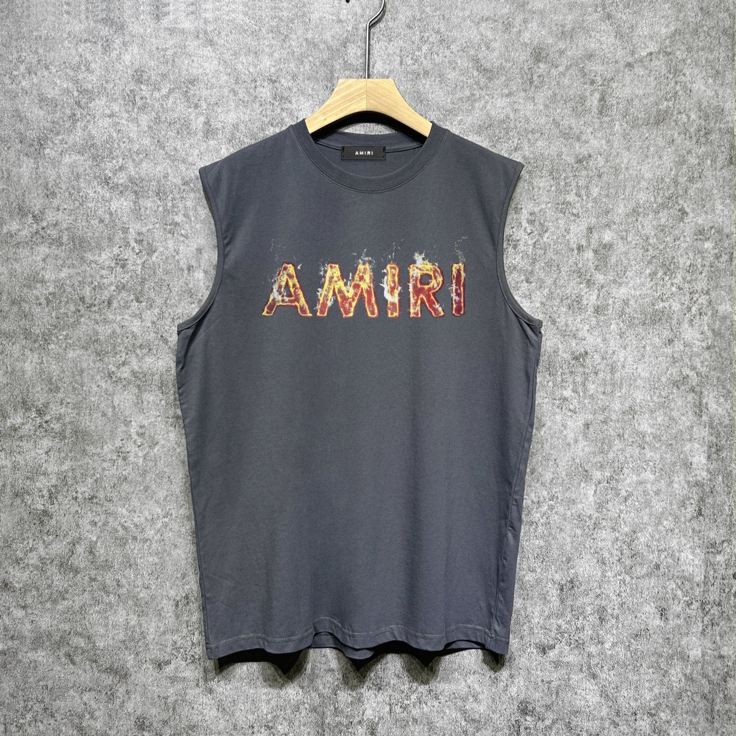 Amiri tank top flame letterprinting