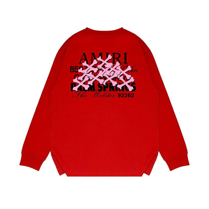 Amiri Long Sleeved Shirt Printed Trendy Pure Cotton