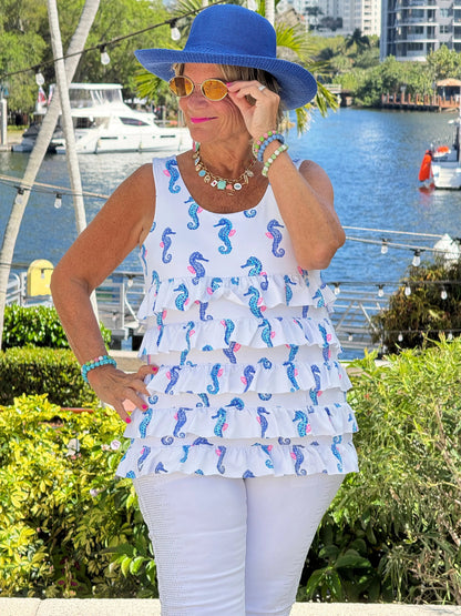 LULU B SHORELINE CHARM CHA CHA TANK