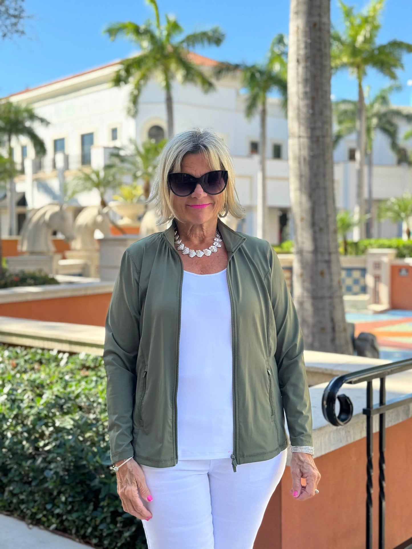 LULU-B OLIVE FULL ZIPPER JACKET