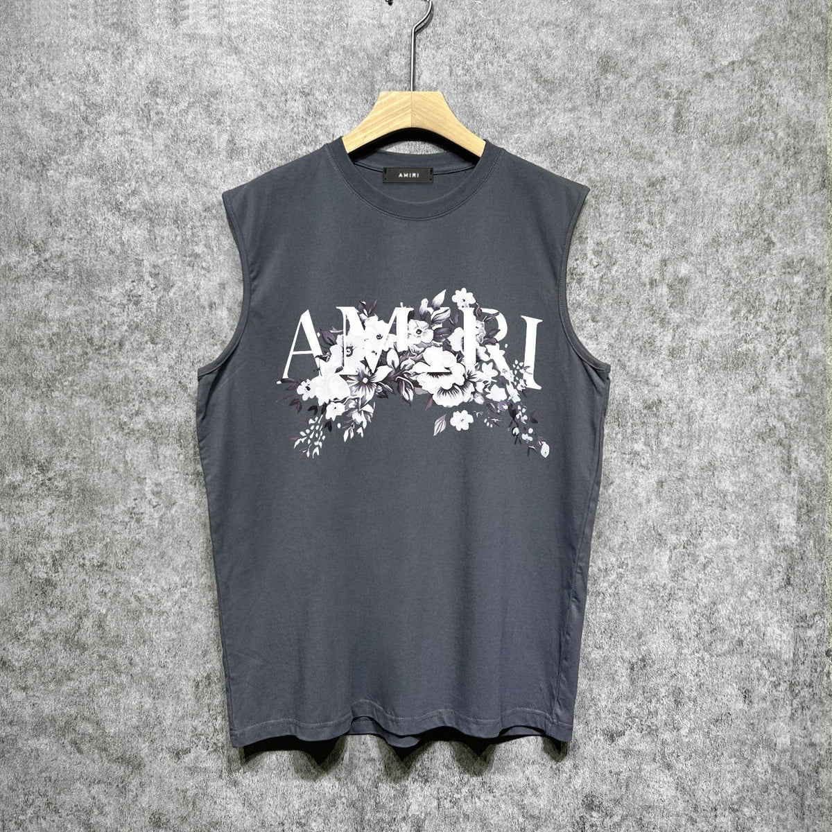 Amiri tank top colorless floral print
