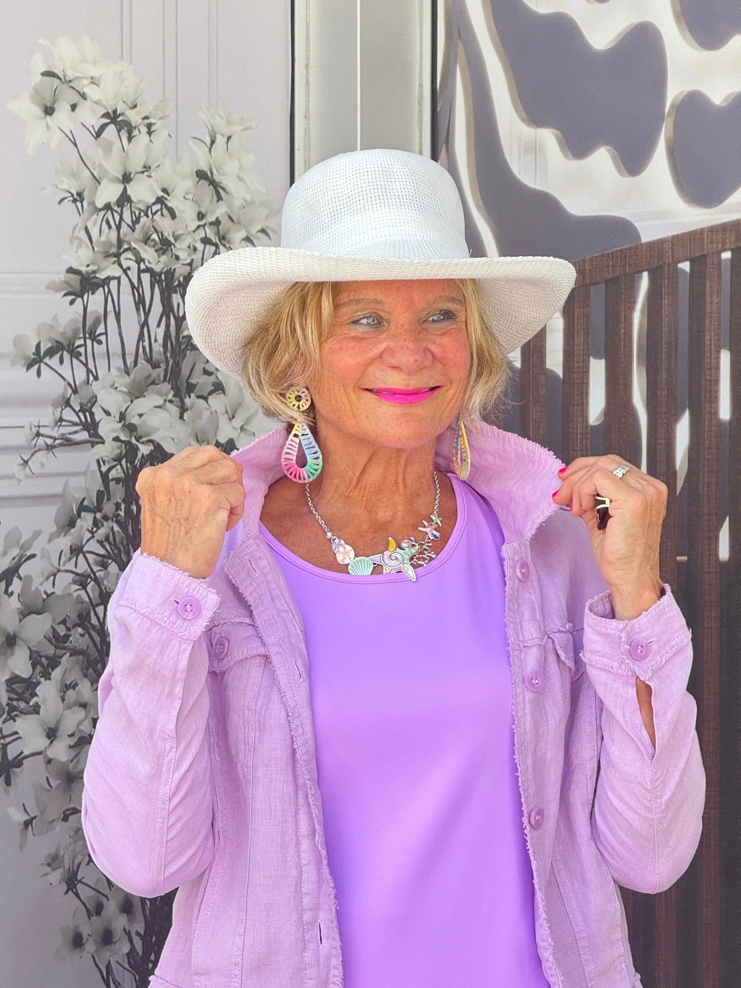 LULU B LILAC LINEN JACKET