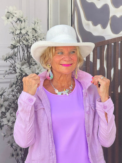 LULU B LILAC LINEN JACKET