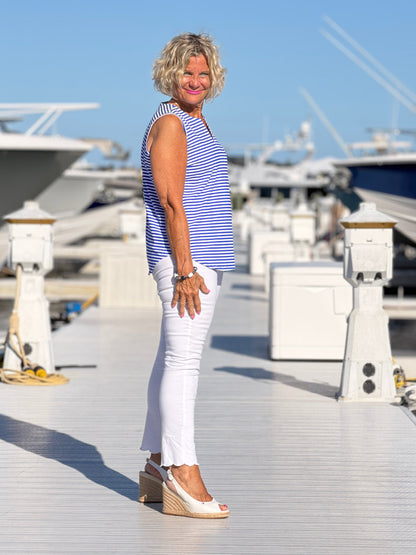 HARBOR BLUE SLEEVELESS TANK