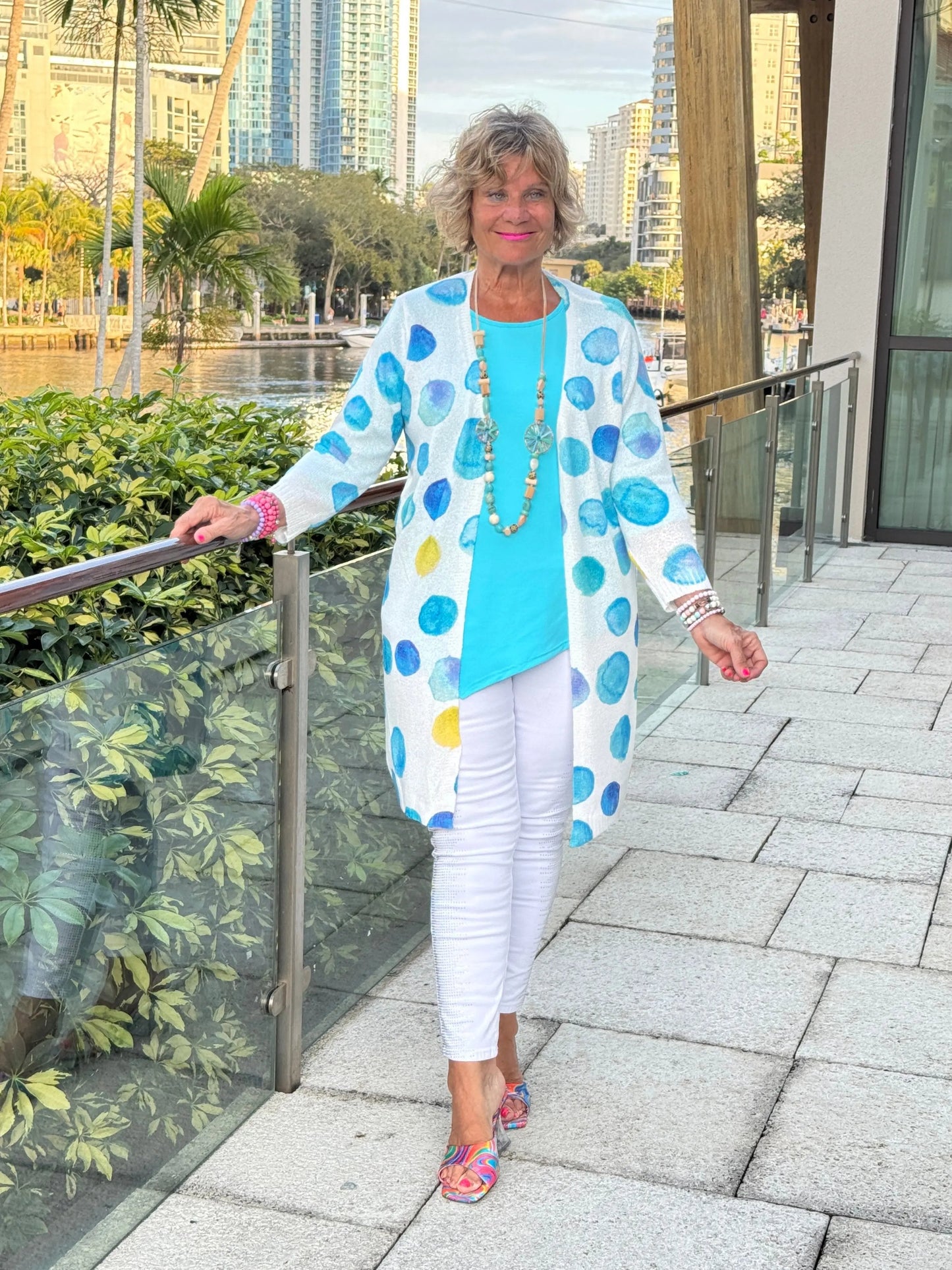 AQUA DOT CARDIGAN