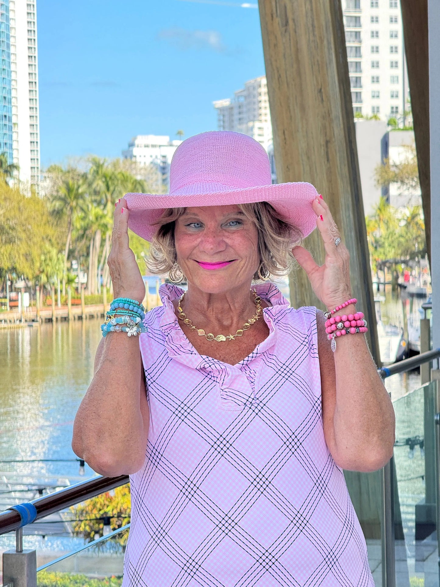 LULU B PINK CHIC RUFFLE DRESS
