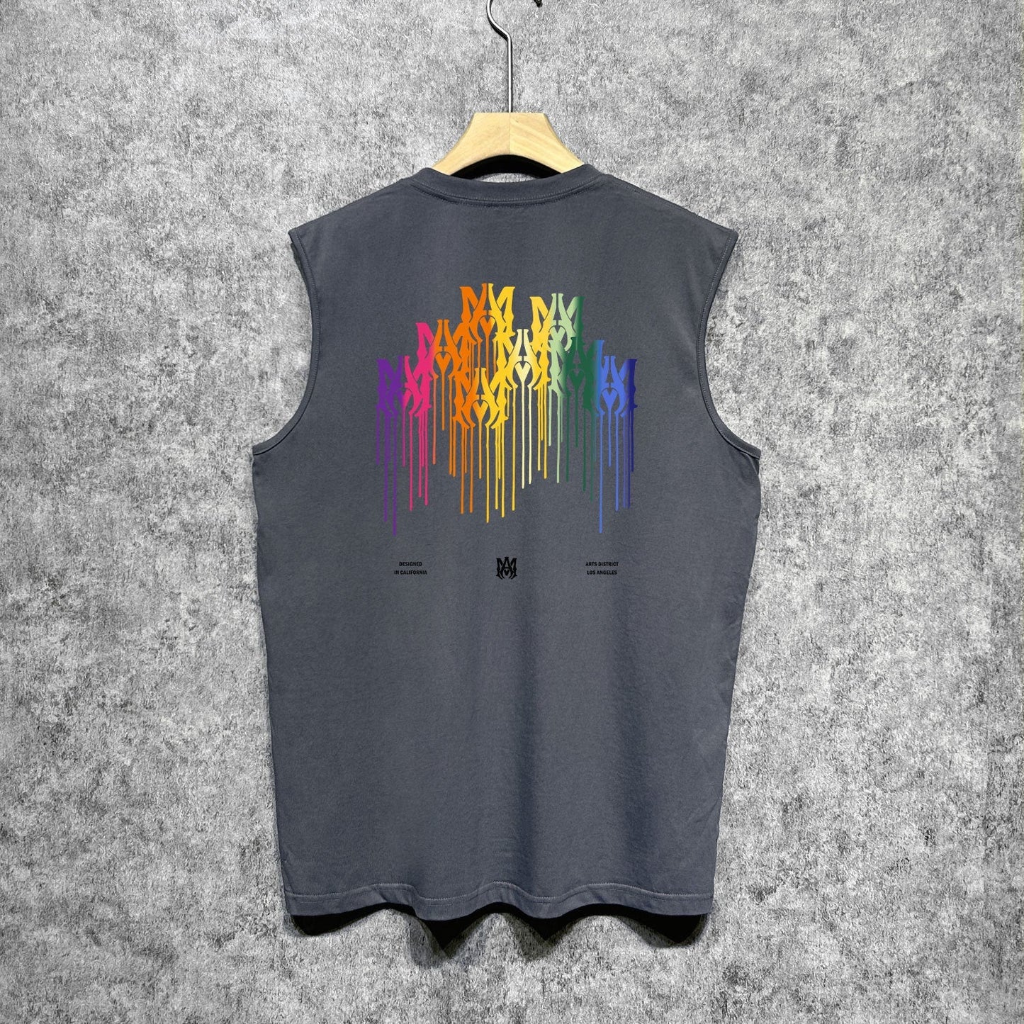 Amiri tank top gradient splash paint printing