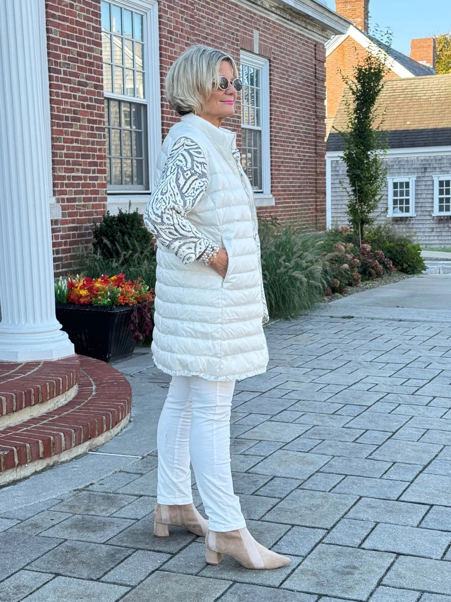 LULU-B IVORY PUFFER VEST