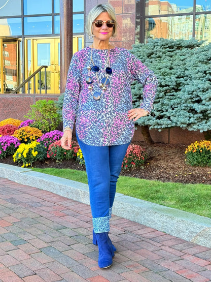 LULU-B SHADES OF ROYAL 2 POCKET SCOOP