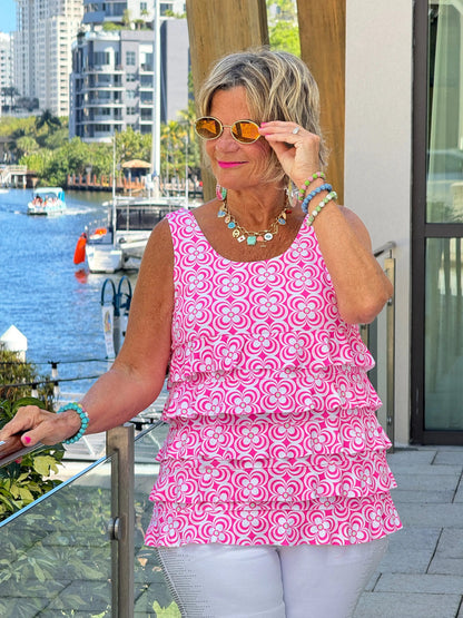 LULU B TROPIC PETALS CHA CHA TANK
