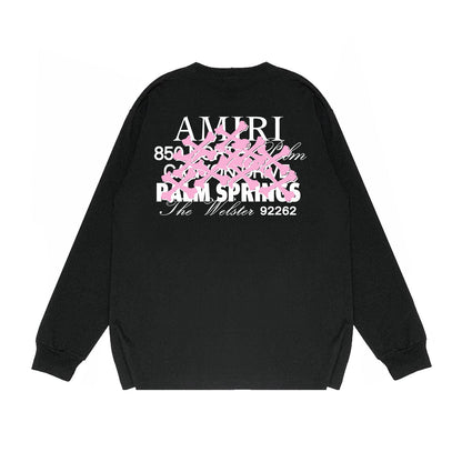 Amiri Long Sleeved Shirt Printed Trendy Pure Cotton