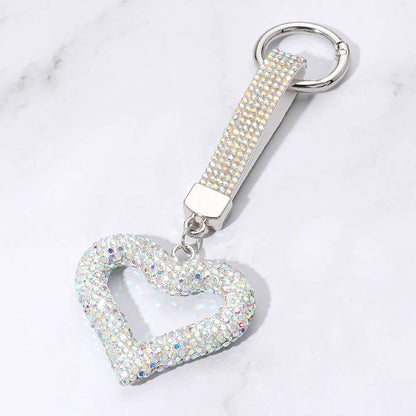 Bling Studded Heart Keychain / Bag Charm