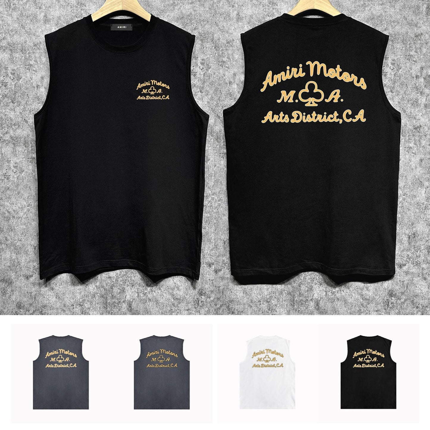Amiri tank top lion medal printing