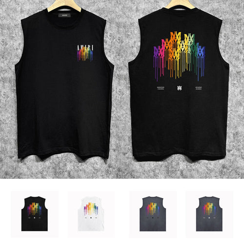 Amiri tank top gradient splash paint printing