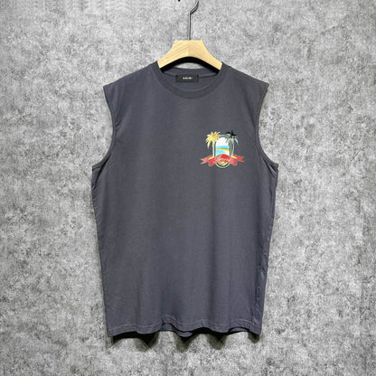 Amiri tank top mirror printing