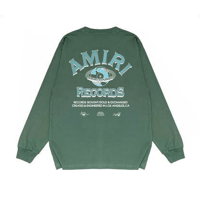 Amiri Long Sleeved Shirt Printed Trendy Pure Cotton