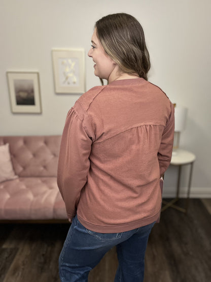 Feeling Breezy Women's Ribbed Long Sleeve Top