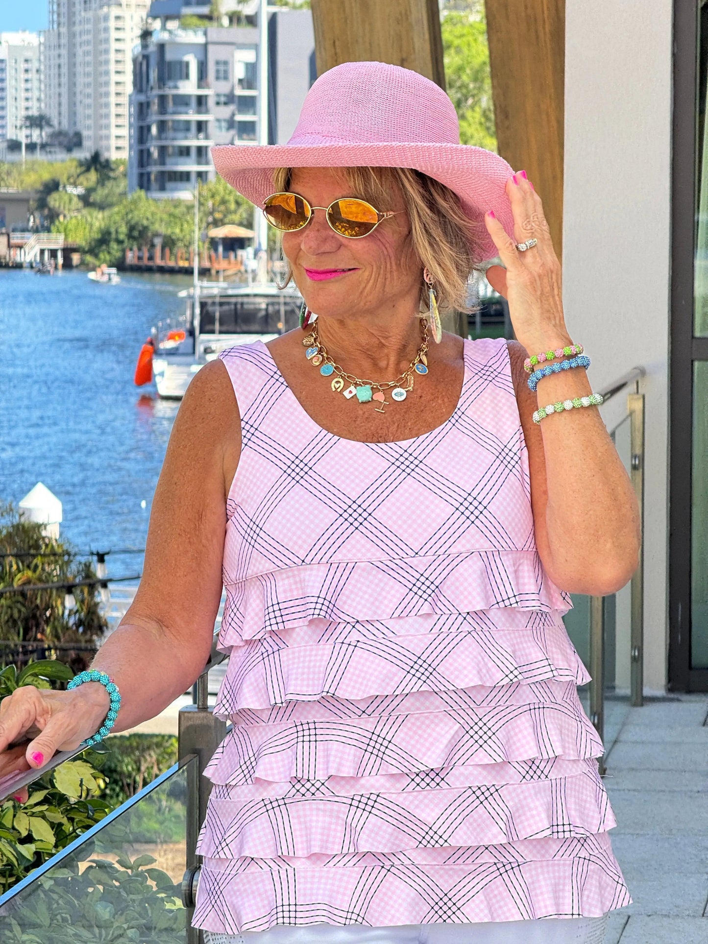 LULU B PINK CHIC CHA CHA TANK