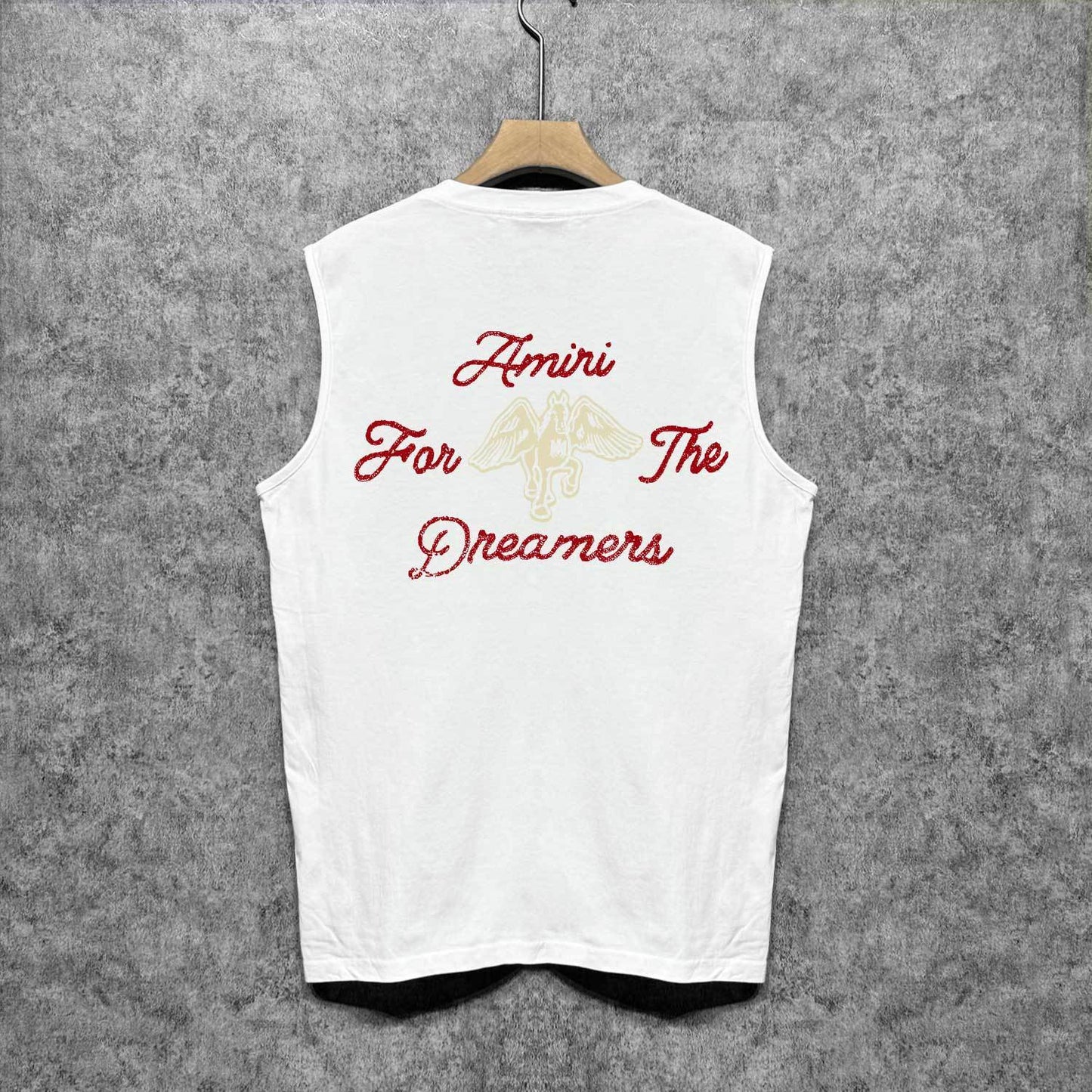 Amiri tank top mottled pegasus print