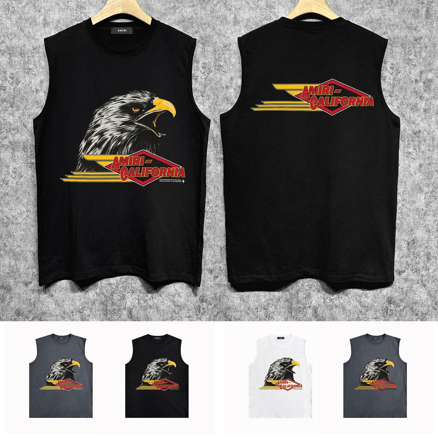 Amiri tank top eagle printing