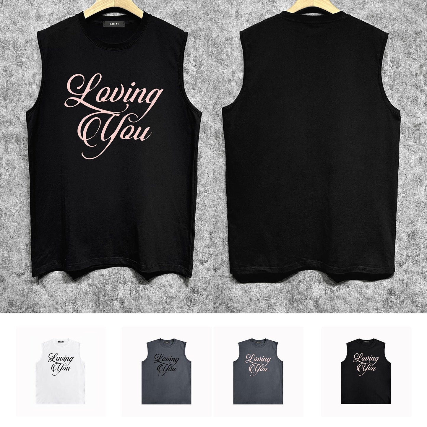 Amiri tank top pink letterprinting
