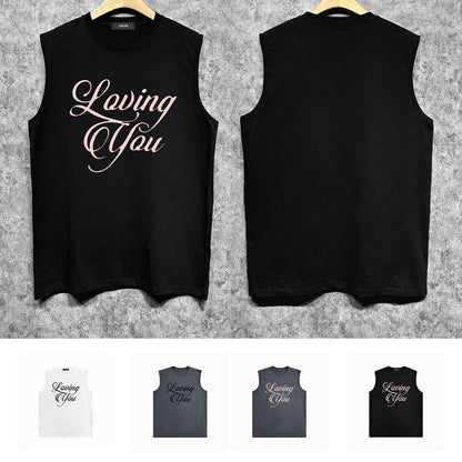 Amiri tank top pink letterprinting