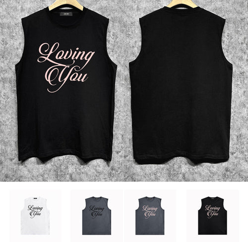 Amiri tank top pink letterprinting