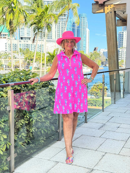 LULU B SEAHORSE BAY ZIPPER SWING DRESS