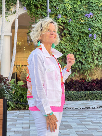 LINEN PALM BEACH DESIGNER  JACKET