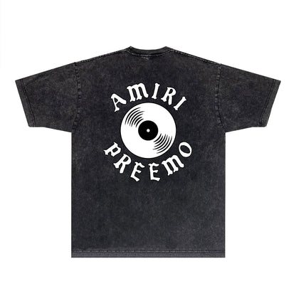 Amiri Washed Distressed T Shirt Printed Trendy Pure Cotton