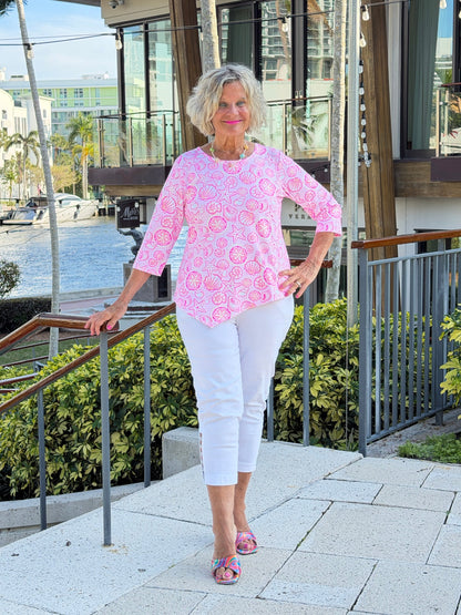 LULU B STARFISH HARBOR ASYMMETRIC TOP