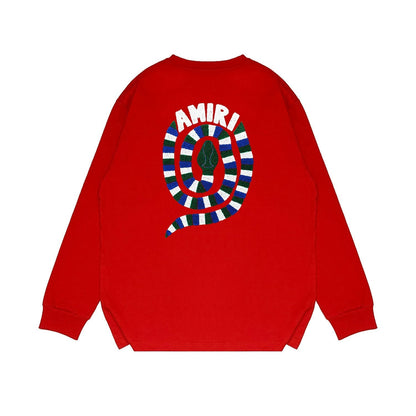 Amiri Long Sleeved Shirt Printed Trendy Pure Cotton