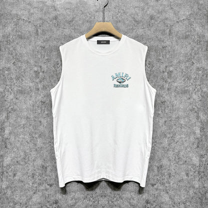 Amiri tank top earth letter printing