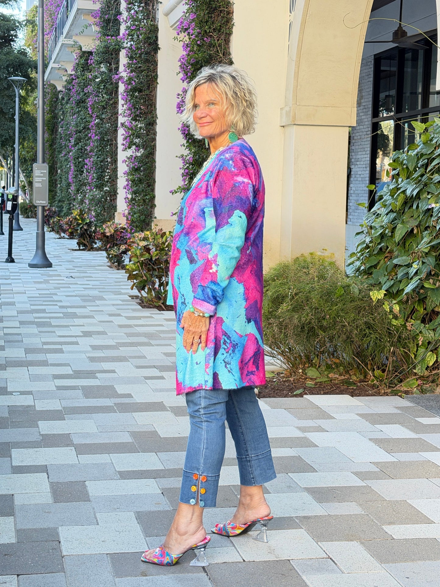 COLOR WAVES OF FASHION CARDIGAN