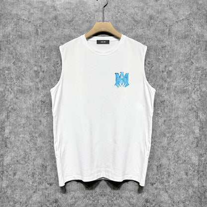 Amiri tank top splash paint simple letterprinting
