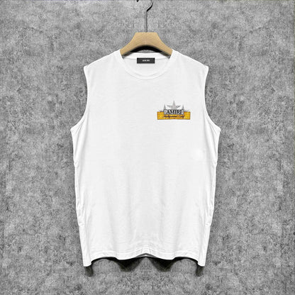Amiri tank top five-pointed star nameplate printing