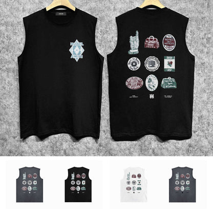 Amiri tank top medal set printing