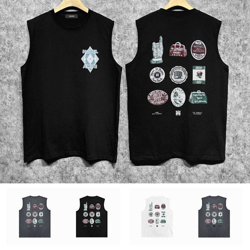 Amiri tank top medal set printing
