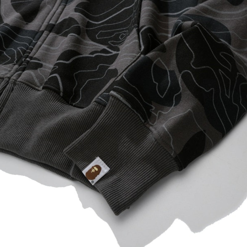 Bathing Ape Hoodie Autumn/Winter Camouflage Shark Hooded Cardigan Sweater Jacket
