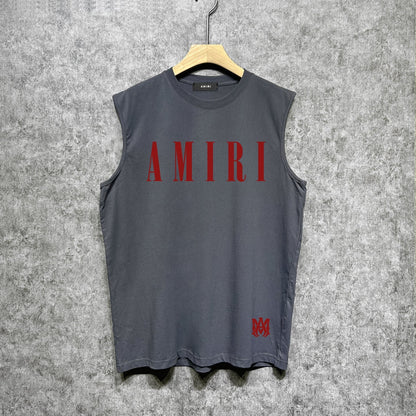 Amiri tank top letter spider printing