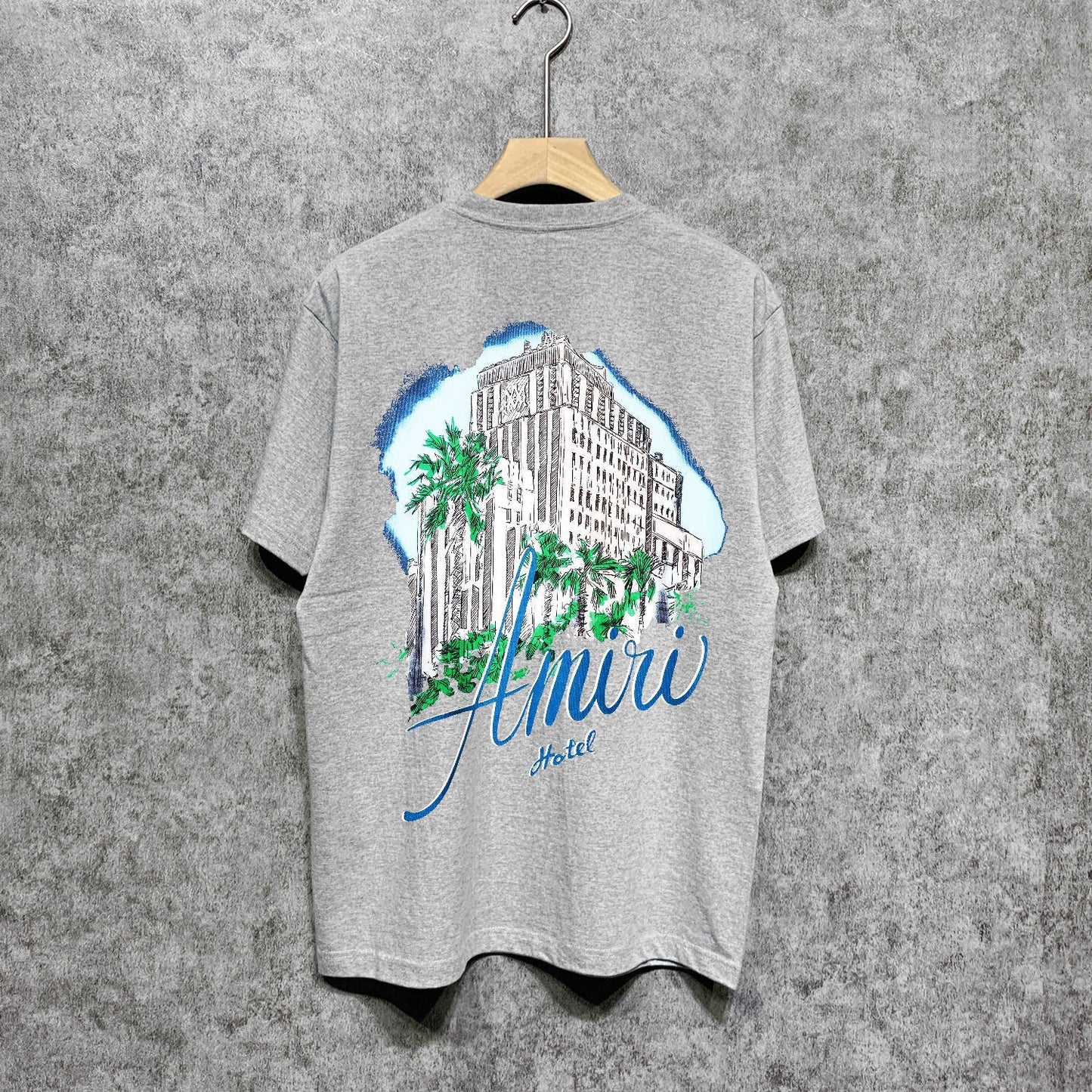 Amiri t shirts city forest printing short sleeve