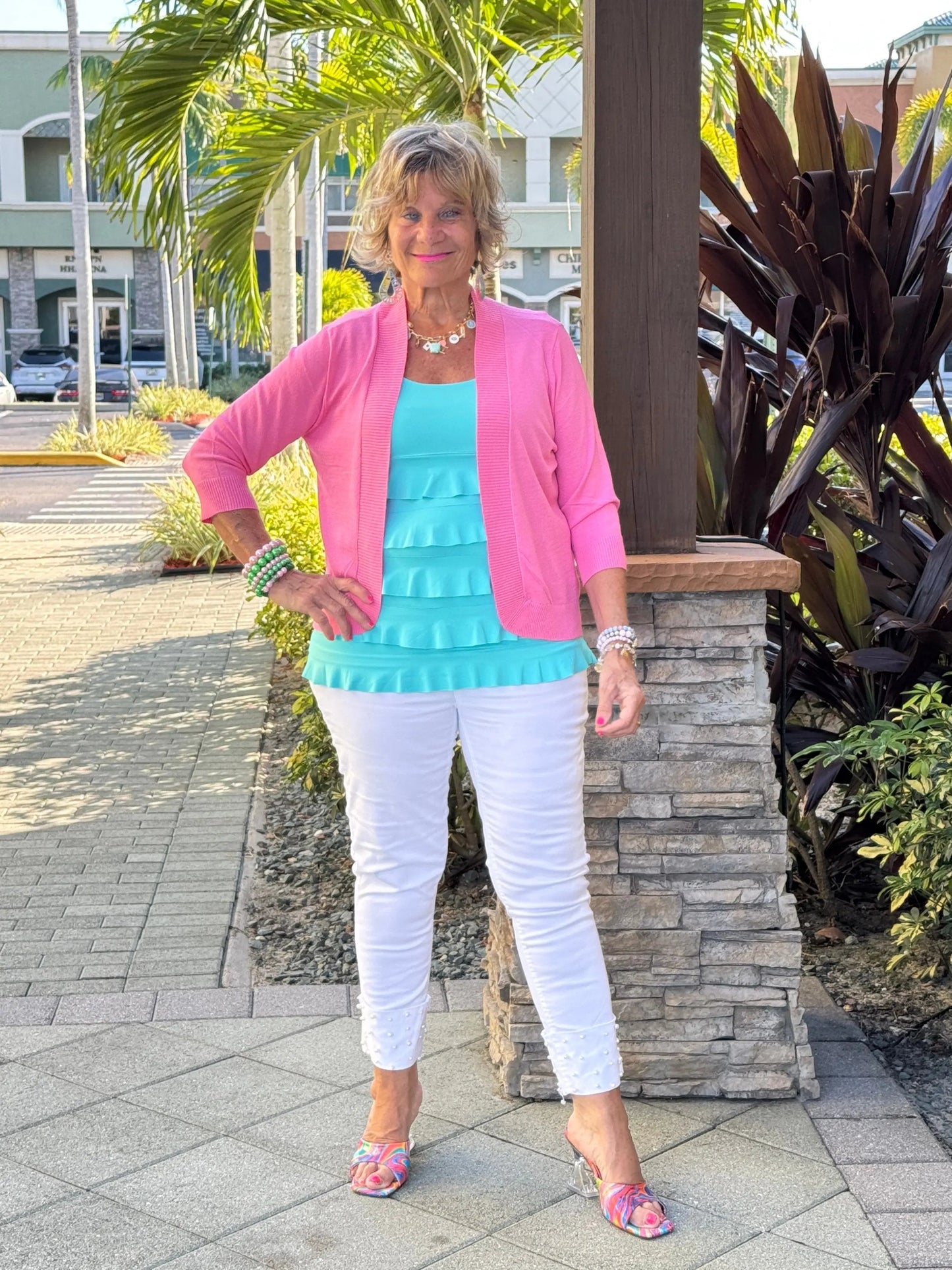 LULU-B PEYTON HOT PINK SHRUG
